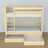 Clear Pine Bunk Bed – Wooden Slatted Frame, Side View
