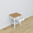 Wooden bedside table 1S N01 Scandi white / natural oak