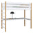 White and Oak Wooden Loft Bed with Desk – Children’s Room, Scandi Nizio