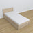 Bed with mattress drawer bleached oak made of oak – dimensions, Nizio
