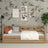 Sofa bed natural oak – oak side barrier, side view, Nizio