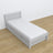 Wooden bed with drawer grey – dimensions and diagram, Nizio Home
