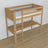 Loft bed natural oak oak – top view of the sleeping area, Nizio