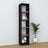 Bookcase wooden black-oak – living room and office, solid wood, Scandinavian style Nizio