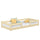 Low Wooden Clear Pine Bed – Bedroom, Solid Wood, Scandinavian Style, Nizio