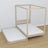 Oak canopy bed bleached oak – extended drawer, guest sleeping space