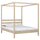 Oak canopy double bed N01 bleached oak – overall view, solid oak wood