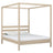 Oak canopy double bed N01 bleached oak – overall view, solid oak wood