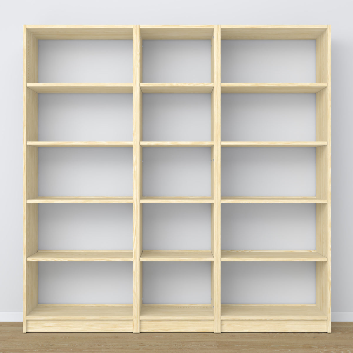 Bookcase clear pine – wooden joints, close-up of workmanship quality