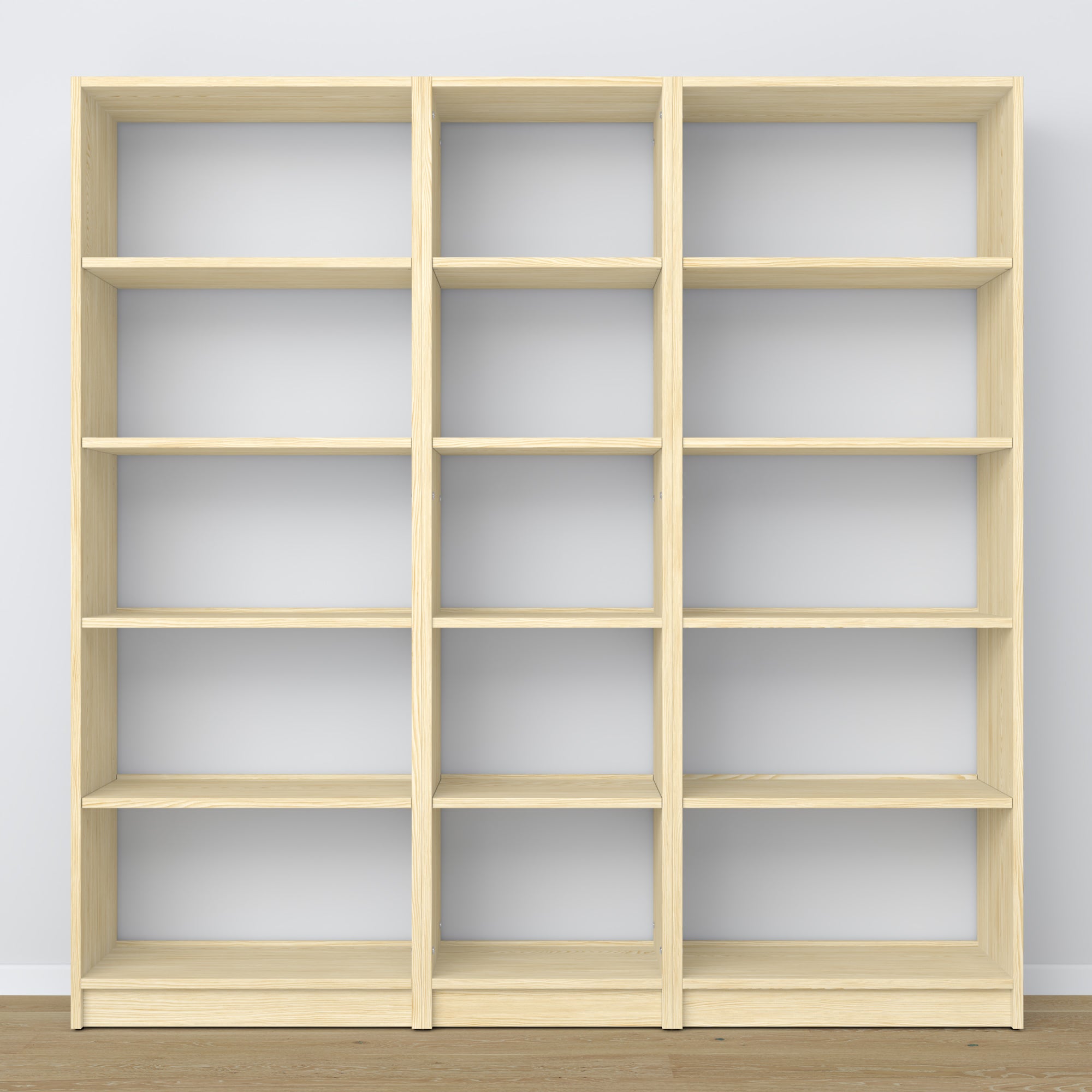 Bookcase clear pine – wooden joints, close-up of workmanship quality