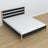 Wooden double bed black and oak – dimensions and diagram, Nizio Home
