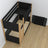 Bunk Bed with Mattress Drawer Black and Oak Wooden – Solid Wood, Scandi Style