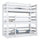 Triple bunk bed N01 wooden in custom RAL/NCS color – solid wood, Nizio