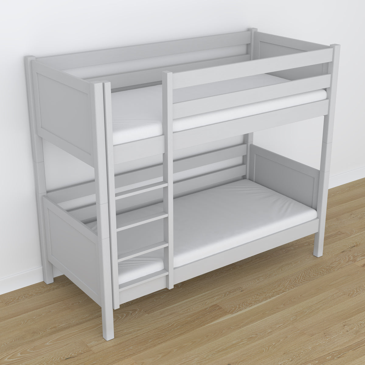 Grey Wooden Bunk Bed – Dimensions and Diagram, Nizio