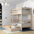 Oak Bunk Bed with Drawer Bleached Oak – Children’s Room, Solid Wood, Scandi