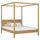 Oak double bed with canopy natural oak – bedroom, Scandinavian style
