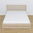 Oak double bed with drawer bleached oak – angled view, scandi bedroom