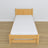 Wooden bed with mattress drawer natural pine – child’s room arrangement