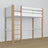 Loft bed white/oak wooden – dimensions and diagram, Nizio