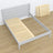 Wooden double bed grey – dimensions and diagram, Nizio Home