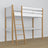 Loft bed with desk white/oak wooden – dimensions, Nizio Home