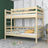 Clear Pine Wooden Bunk Bed – Two Sleeping Areas in One, Safe Construction