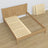 Oak double bed natural oak – dimensions and diagram, Nizio Home