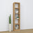 Bookcase natural oak – oak, front view, all shelves, Nizio
