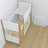 White and Oak Wooden Bunk Bed with Drawer – Scandinavian Design, Nizio