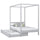 Wooden canopy bed with mattress drawer grey – scandi child’s room