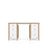 Wooden desk 6S Scandi white / natural oak