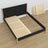Wooden double bed black and oak – dimensions and diagram, Nizio Home