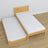 Bed with mattress drawer natural pine made of wood – dimensions, Nizio
