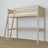 Oak Loft Bed with Desk Bleached Oak – Ladder and Safety Rail