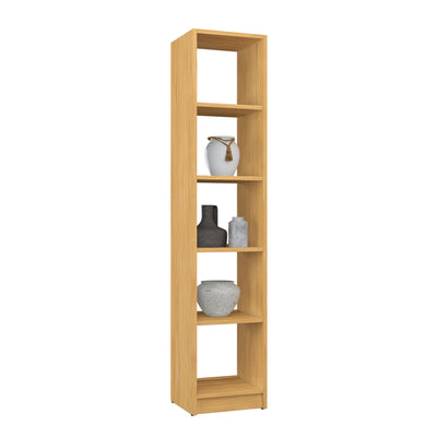 Bookcase wooden natural pine – living room and office, solid wood, Scandinavian style Nizio
