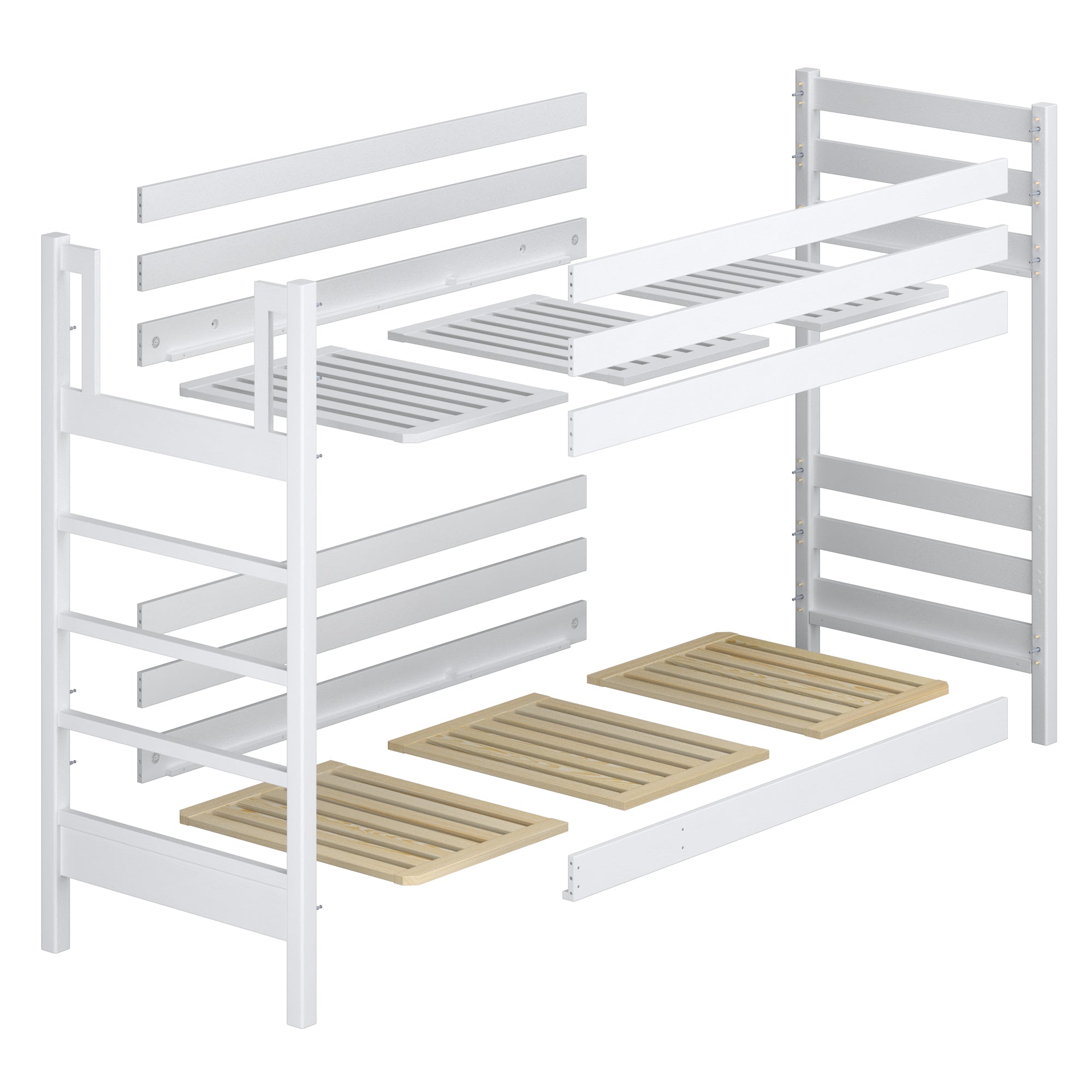 Natural Oak Bunk Bed – Oak Joinery Joints, Close-up, Nizio Home