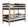 Black and Oak Wooden Bunk Bed – Children’s Room, Solid Wood, Scandinavian Style