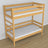 Natural Pine Wooden Bunk Bed – Side View, Nizio Home