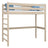 Loft bed bleached oak – oak ladder and safety rail, Nizio Home