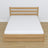 Oak double bed with drawer natural oak – angled view, scandi bedroom