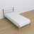Single wooden bed white-oak – details of joints and wood, Nizio Home