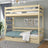 Clear Pine Bunk Bed for Children – Two Sleeping Areas and Drawer, Wooden