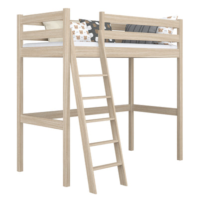 Bleached Oak Loft Bed – Children’s Room, Solid Wood, Scandi Style