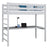 Grey Wooden Loft Bed with Desk – Children’s Room, Scandi Nizio