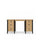 Desk with 6 drawers oak natural oak with black – office and youth room, scandi