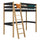 Black and Oak Wooden Loft Bed – Children’s Room, Solid Wood, Scandi Style