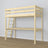 Clear Pine Wooden Loft Bed with Desk – Ladder and Safety Rail