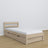 Oak bed with drawer bleached oak – child’s room, scandi arrangement