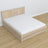 Double bed bleached oak – oak legs and base, close-up