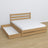 Oak double bed with drawer natural oak – open drawer, spacious interior